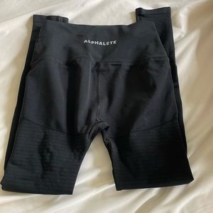 Alphalete OG black revival leggings; size medium; like new